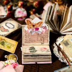 60 Sheets Butterfly Flower Mini Hand Book for Students Writing