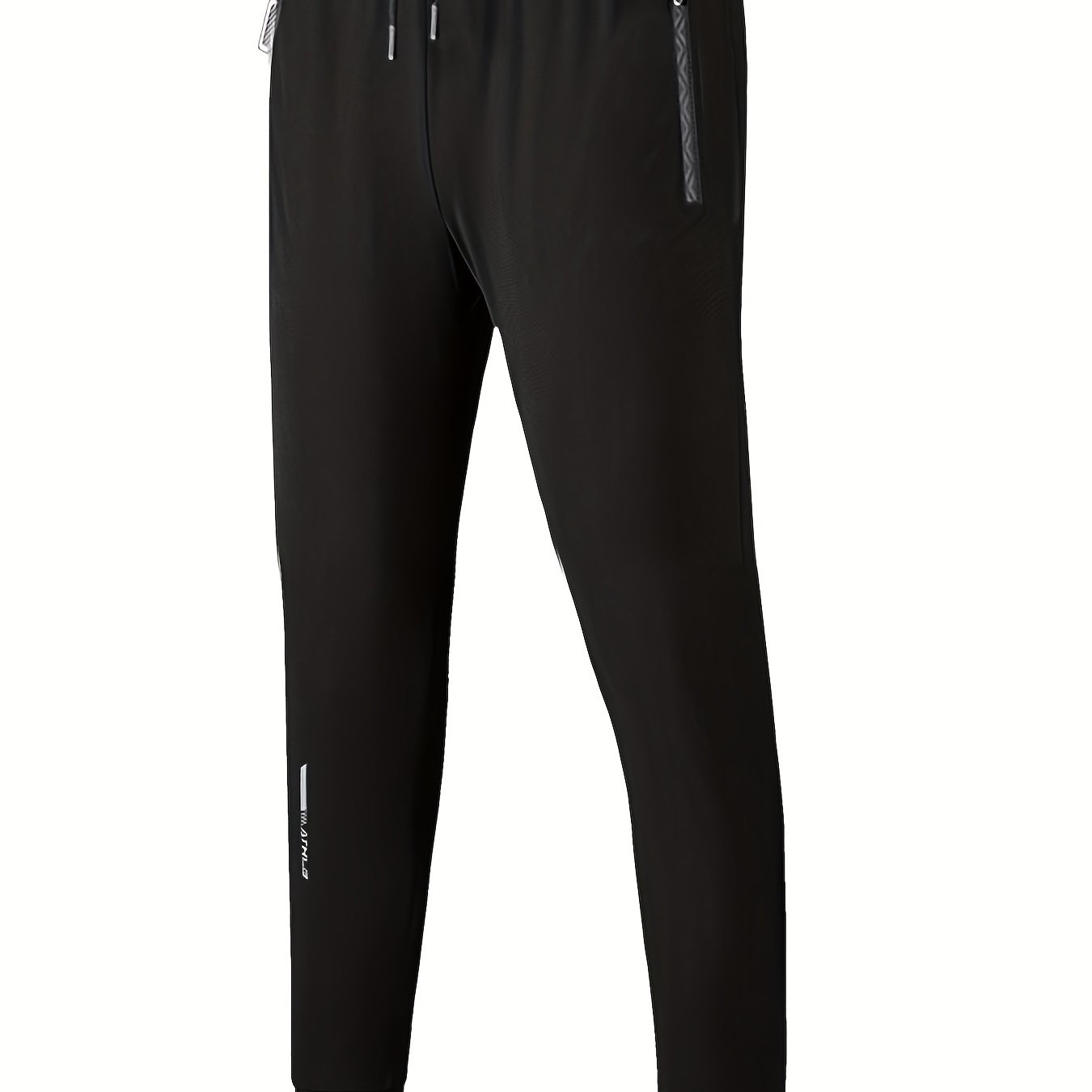 Breathable Men's Joggers with Zipper Pocket for Summer