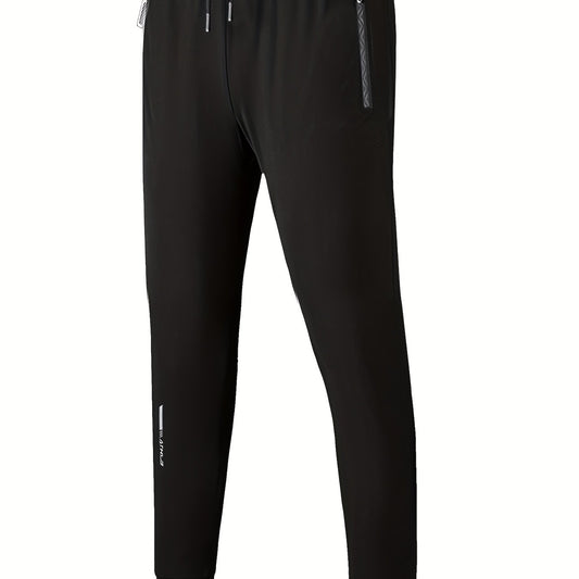 Breathable Men's Joggers with Zipper Pocket for Summer