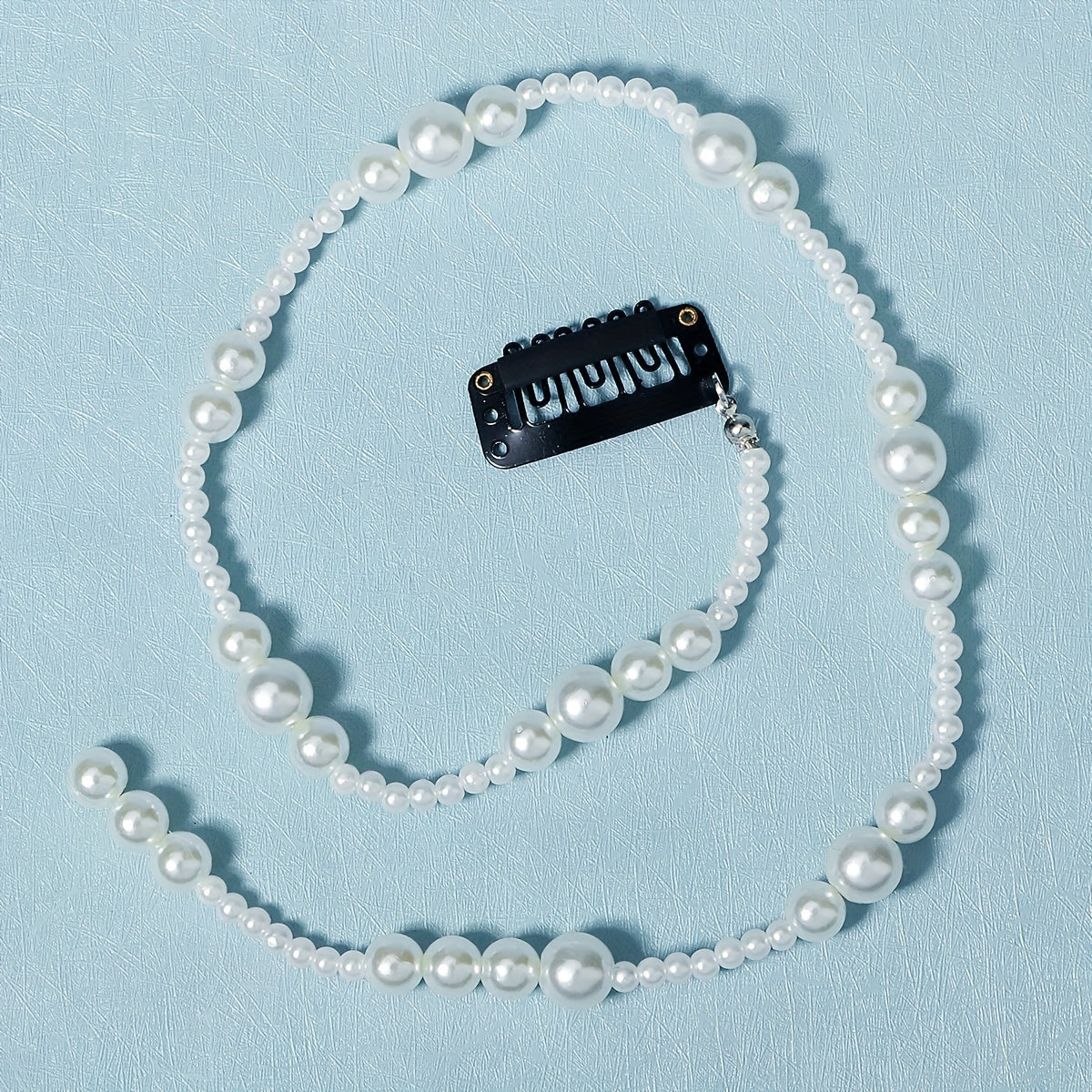 Faux Pearl Beaded Hair Clip Ponytail Jewelry Decoration