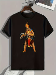 Skeleton Pattern Print Men's Sports T-shirt