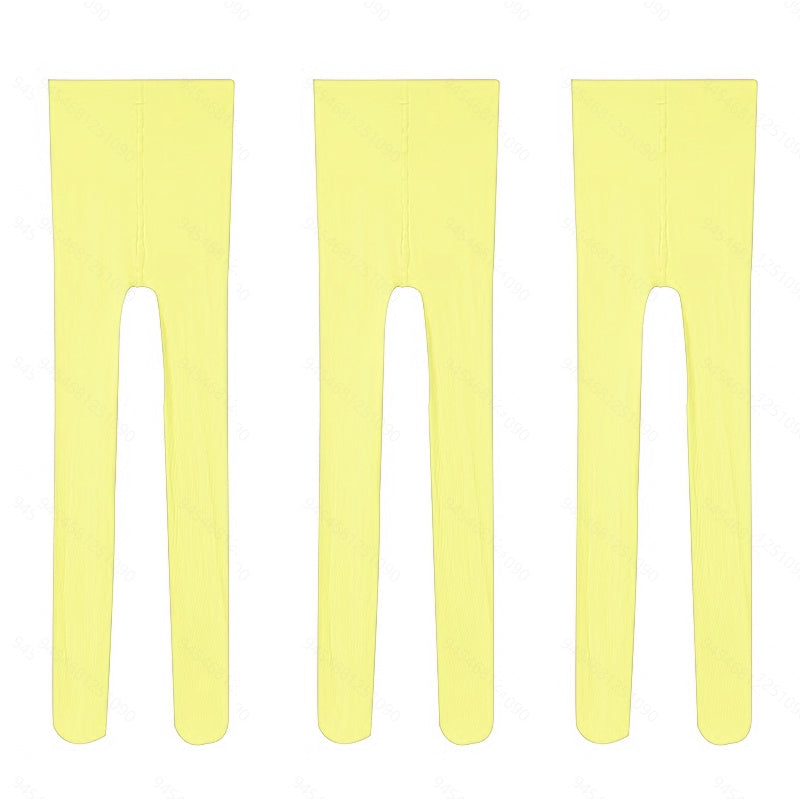3 Pairs Girls Thin Breathable Pantyhose for School and Daily Wear