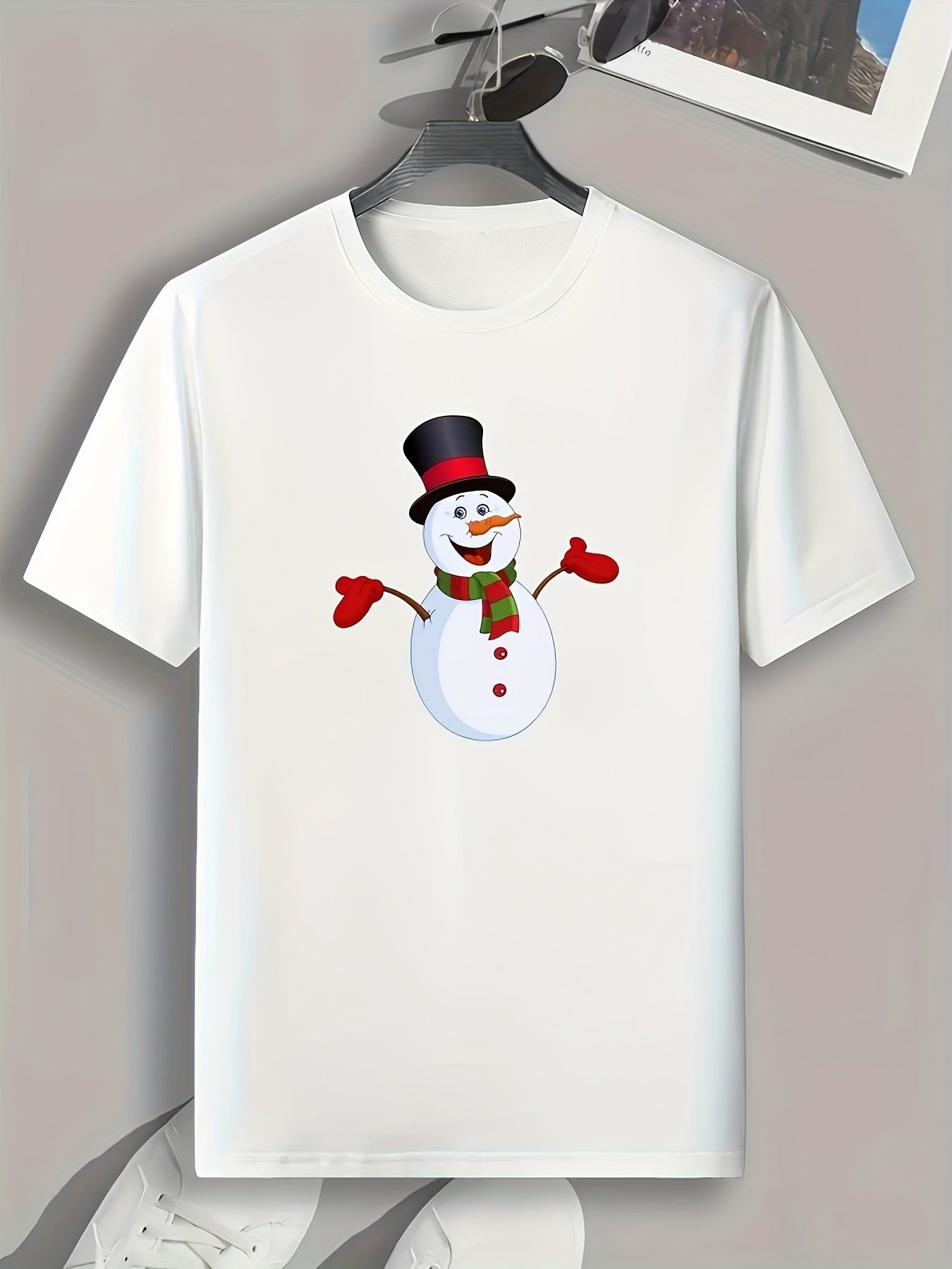 Snowman Christmas Print Men's Graphic T-Shirt