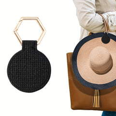 Magnetic Hat Clip Handbag Backpack Holder PU Leather Travel Accessories