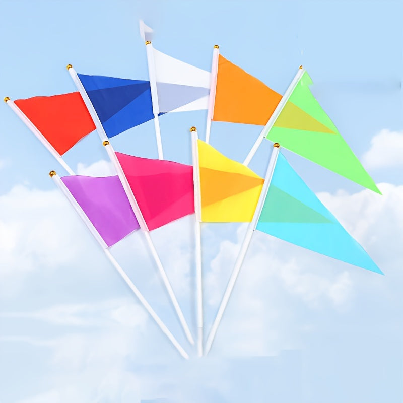 1pc Small Colored Flags Triangular Small Red Flags Waving Flags
