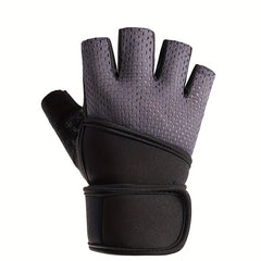 Breathable Half Finger Fitness Gloves with Wrist Support Anti Slip