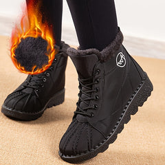 Women's Waterproof Snow Boots Warm Non slip Medium Tube Snow Boots