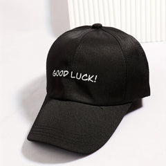 Good Luck Print Baseball Cap Sun Hat Adjustable