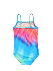 Toddler Girls Swimsuit Tie Dye Mermaid Rainbow Print Sleeveless Swimwear