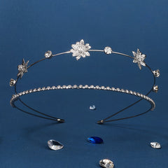 Crystal Bridal Tiaras Crown For Women Zircon Bridal Crown Silvery