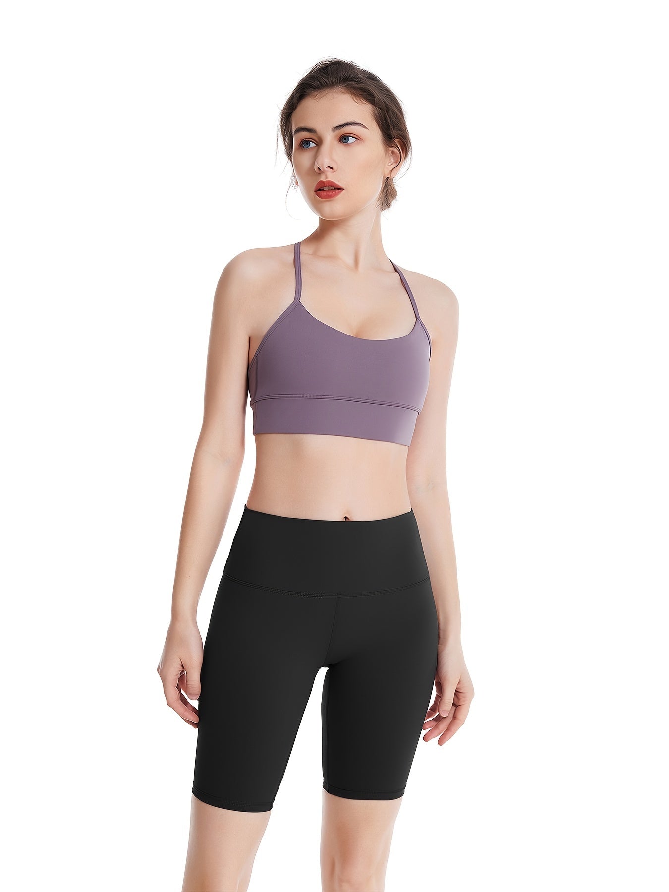 High Waist Yoga Shorts with Pocket for Women