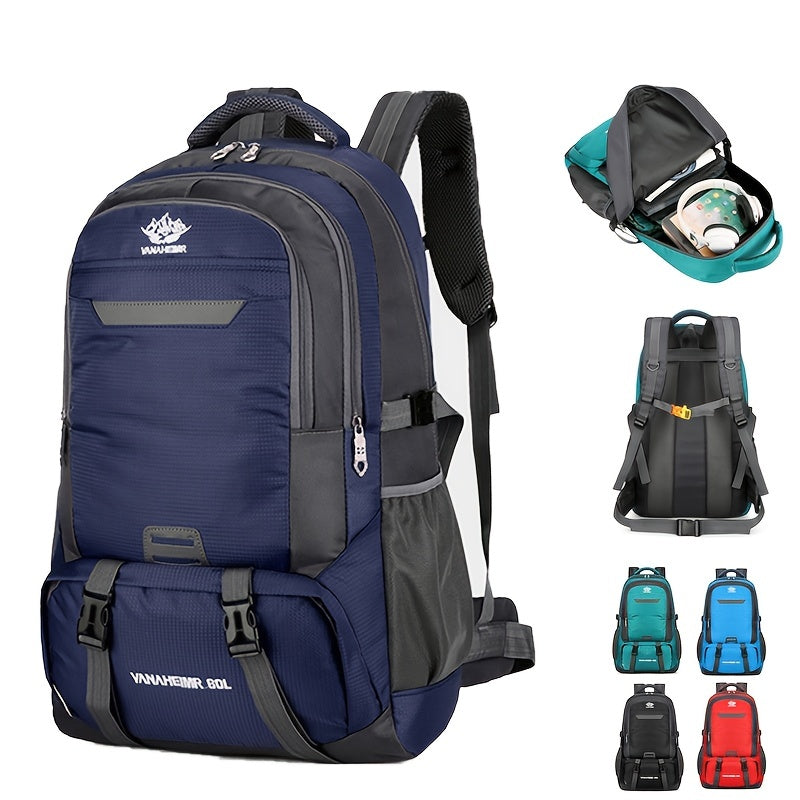 60L Waterproof Hiking Backpack for Men Women, Large Capacity Sports Bag for Camp