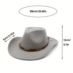 Men's British Style Jazz Hat Coffee Woolen Top Hat