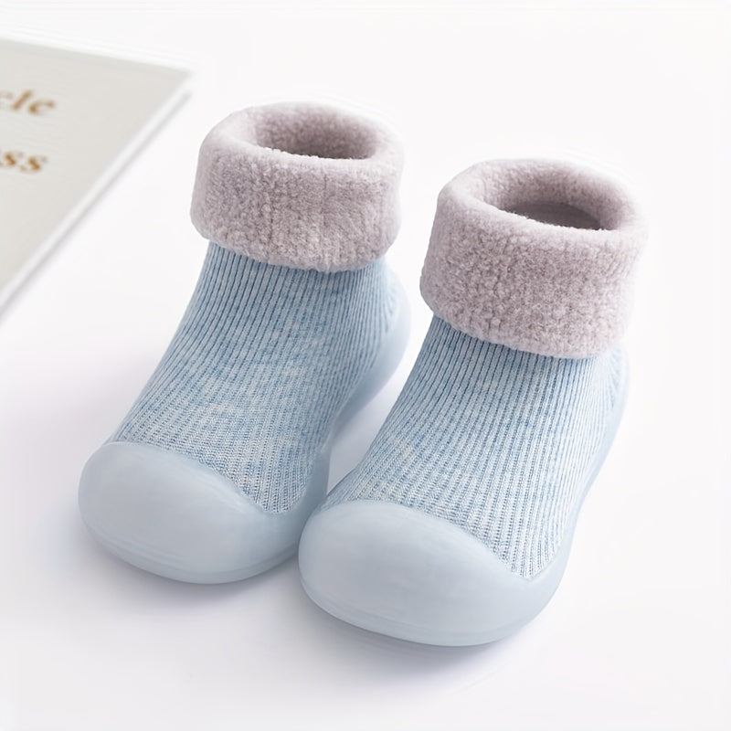 Girls' Plus Fleece Slip-On Shoes for Autumn and Winter