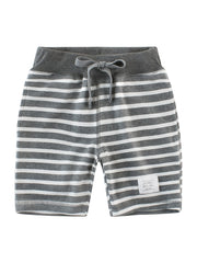 Boys Striped Shorts Drawstring Waist Kids Summer Clothes
