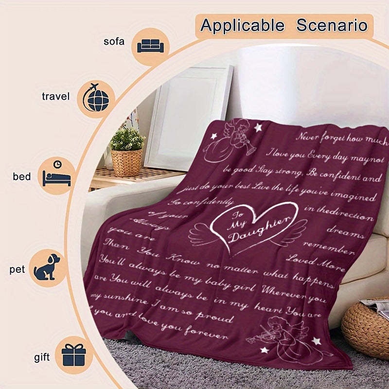 To My Daughter Throw Blanket - Birthday & Christmas Gift