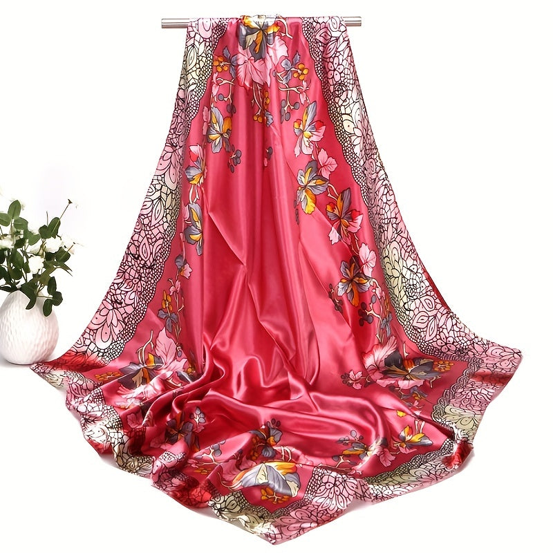Satin Sun Protection Sunshade Shawl Soft Scarf