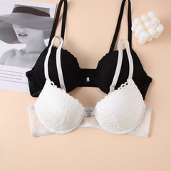 2 Pcs Lace Push Up Wireless Bra Comfy & Lightweight Women's Lingerie