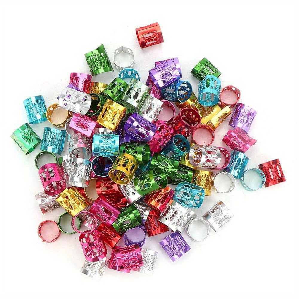 50pcs Braided Hair Beads for Baby Girls Head Jewelry