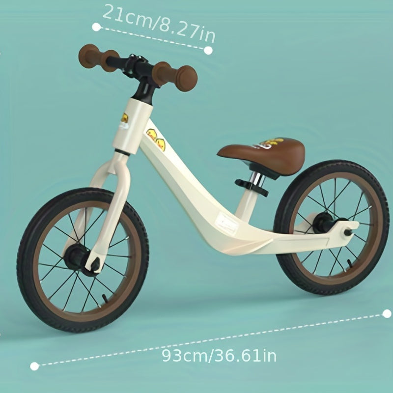 Little Yellow Duck Balance Bike for Ages 1-6 No Pedal Sliding Learning Bike