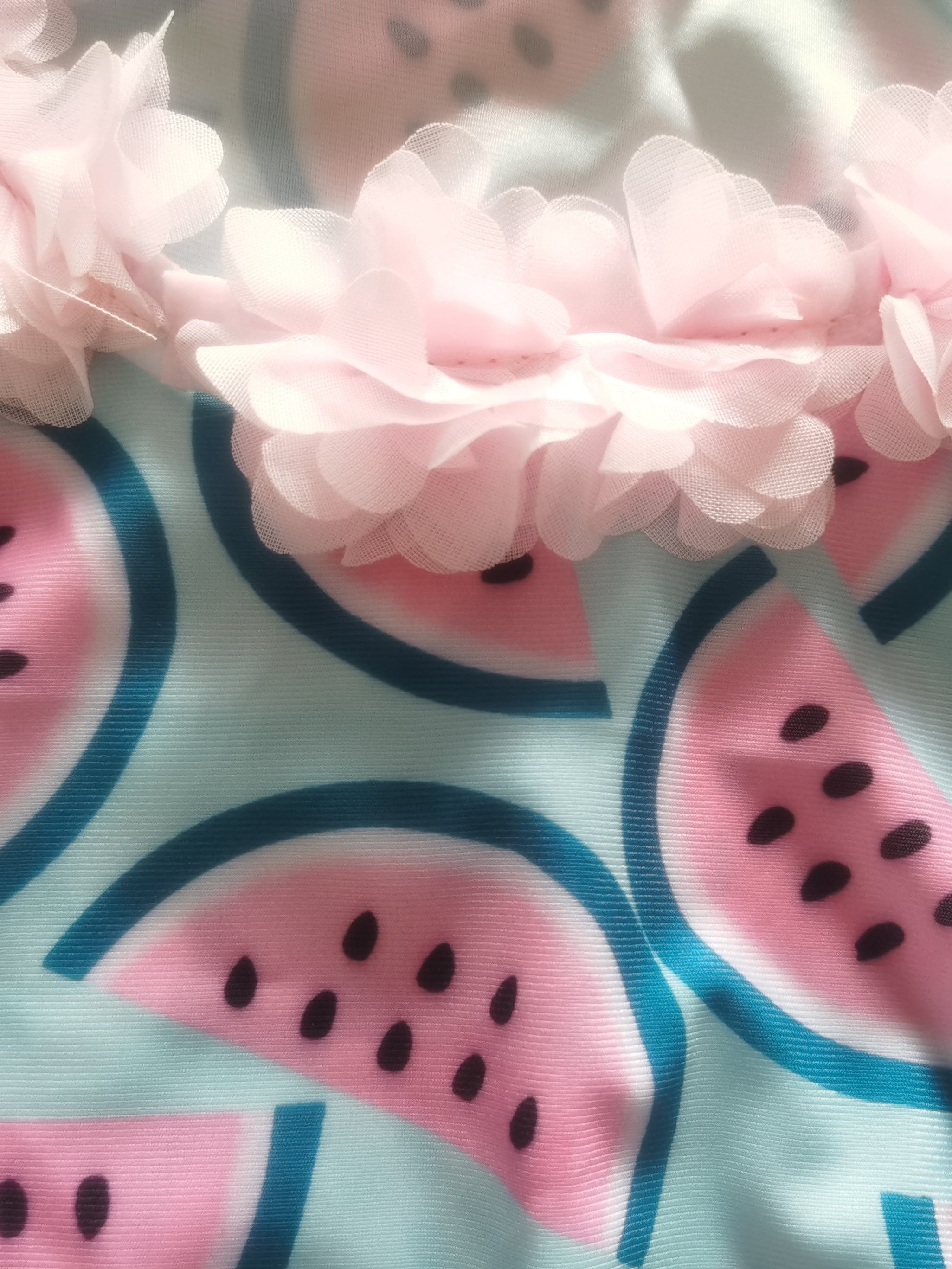 Watermelon Graphic Bow One Piece Swimsuit for Toddler Girls