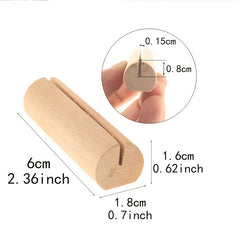 20pcs Wedding Party Table Number Name Sign Wooden Business Card Holder