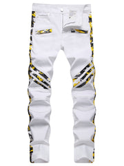 Boys Striped Skinny Slim Fit Denim Jeans Washed Pants Kids Clothing