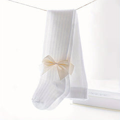 Girls Bowknot Knit Pantyhose Leggings For Kids