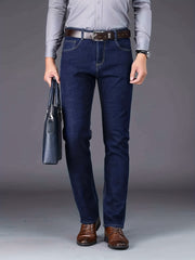 Men's Straight Leg Stretch Jeans with Pockets