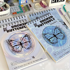 Coil Butterfly A5 Notebook Durable Student Diary Book