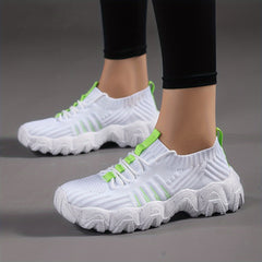 Women's Lace Up Chunky Sneakers Breathable Lightweight Walking Shoes