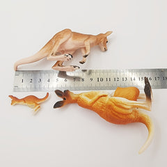 Realistic Kangaroo Figurine with Removable Joey - Home Decor and Ornament