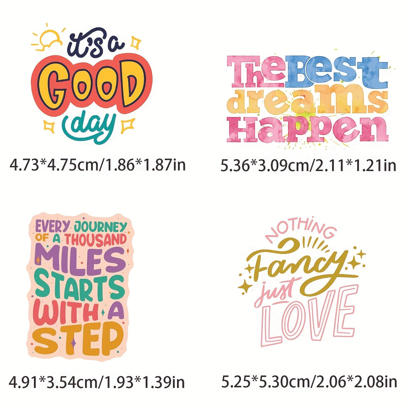 50pcs Inspirational Quote Stickers for Teens and Adults Motivational Planner