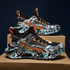 Men's Knit Breathable Running Shoes Lace Up Soft Sole Sneakers