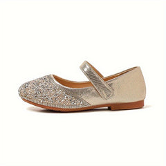 Sequin Dress Shoes For Girls Lightweight Non Slip Soft Flat Sole Shoes