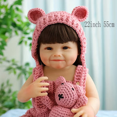 22" Soft Vinyl Silicone Reborn Baby Dolls Gift for Children