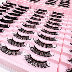10 Pairs Fluffy Thick False Eyelashes Natural Volume Soft Long Full Strip Lashes