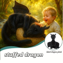 Dragon Plush Toy Soft Fluffy Body with Expressive Eyes Birthday