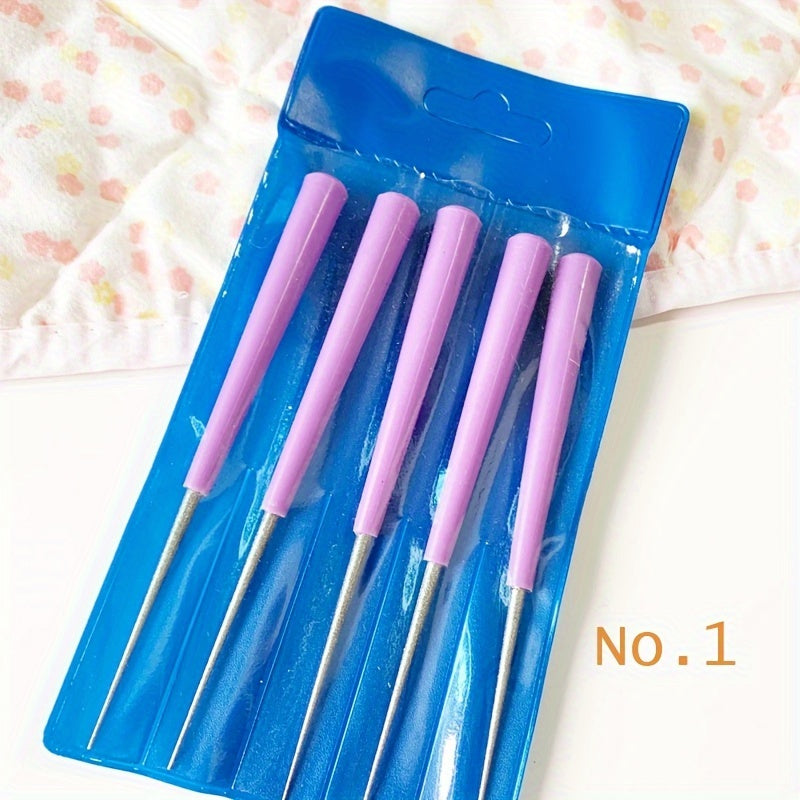 5pcs Jewelry Making Tools Kit Needle Shaped Diamond Reamer DIY