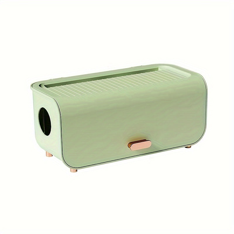 Plastic CableBox Power Cord Organizer Flip Wire Cable Cord Storage Box