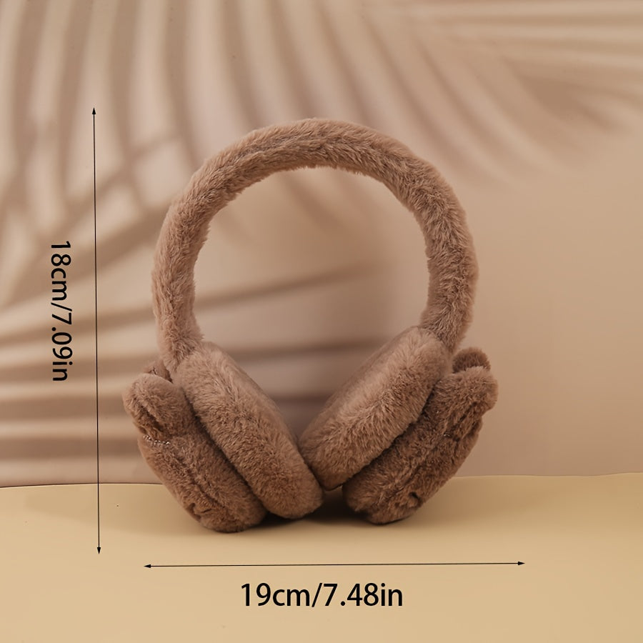 Cartoon Cat Plush Earmuffs Winter Ear Warmers Hand Washable