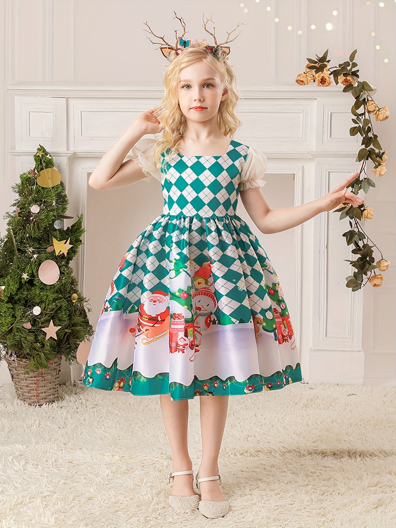 Girl's Christmas Style A-Line Dress Fairy Tale Character Cosplay Costume