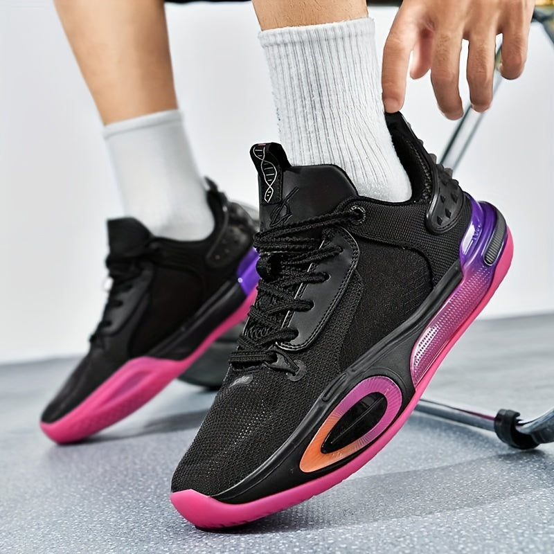 Men's Lace Up Sneakers Breathable Shoes For Running Basketball