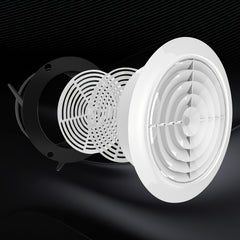Adjustable Vent Cover 75-200mm Round Soffit Vents Louver Grill Cover