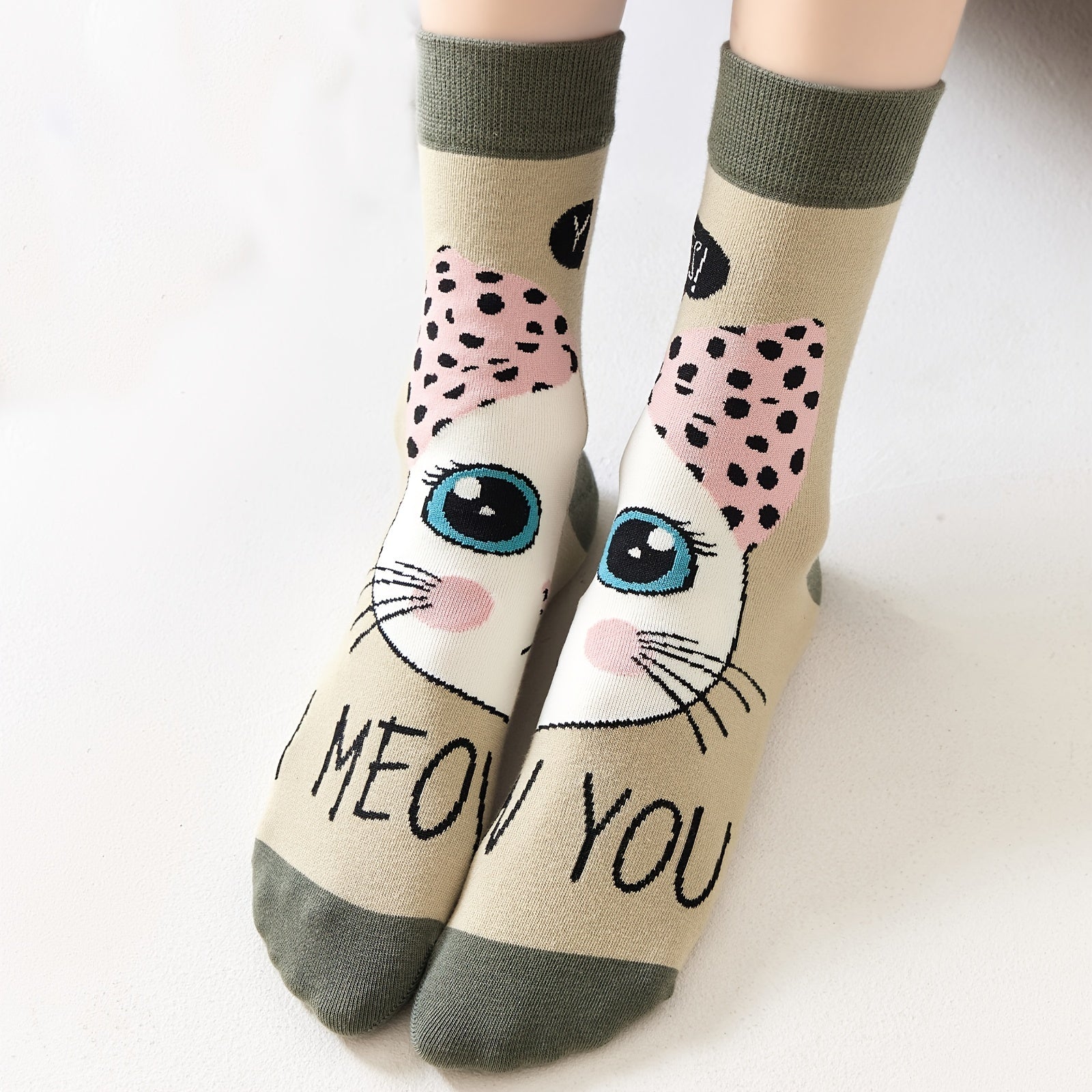 Funny Pattern Mid Tube Socks for Women