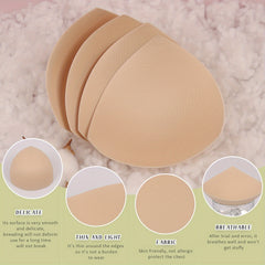 2 Pairs Triangle Cups Bra Insert Pads Anti-Convex Chest Enhancer for Women