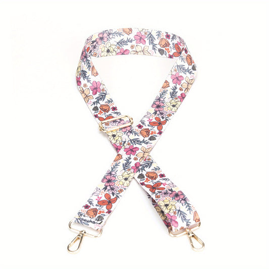 Colorful Floral Shoulder Strap Ethnic Style Wide Purse & Guitar Strap