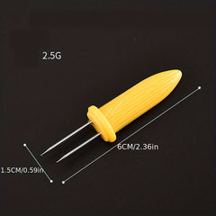 8pcs Stainless Steel Corn Needle Corn Plug Portable Barbecue Fork