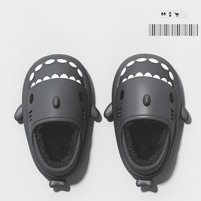 QYA Shark Slides Slippers For Men Women Anti Slip Casual House Shoes