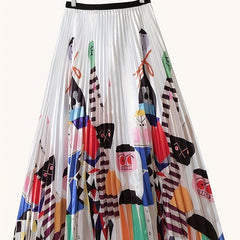 Women's Funny Print Maxi Skirt